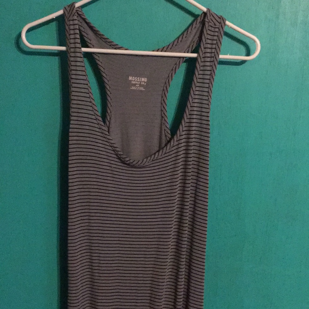 Grey and black striped Mossimo Maxi Dress
